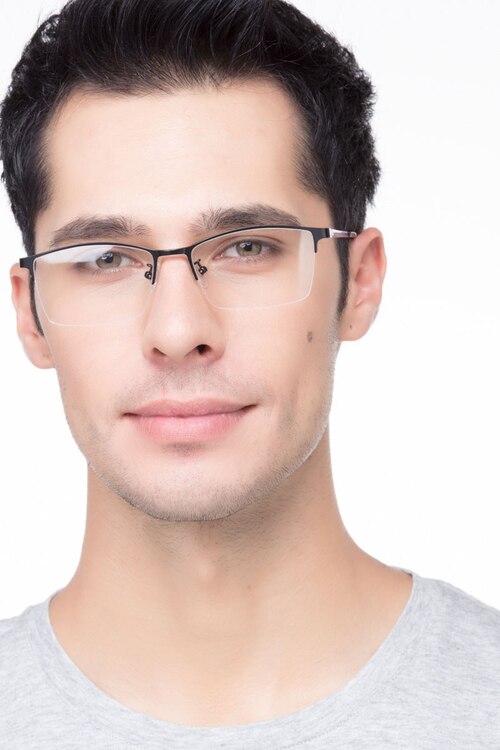 Summit Noir MétalMontures de lunettes de vue pour Hommes d'EyeBuyDirect