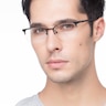 Cornet Black MetalEyeglass Frames for Men from EyeBuyDirect