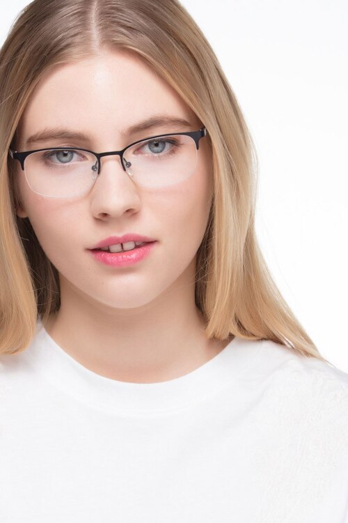 Cornet Black MetalEyeglass Frames for Women from EyeBuyDirect