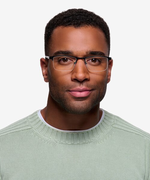 Algorithm Black MetalEyeglass Frames for Men from EyeBuyDirect