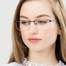 Algorithm Gray MetalEyeglass Frames for Women from EyeBuyDirect