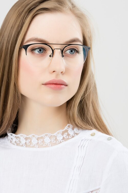Ascent Black MetalEyeglass Frames for Women from EyeBuyDirect