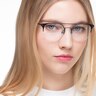 Ascent Navy MetalEyeglass Frames for Women from EyeBuyDirect