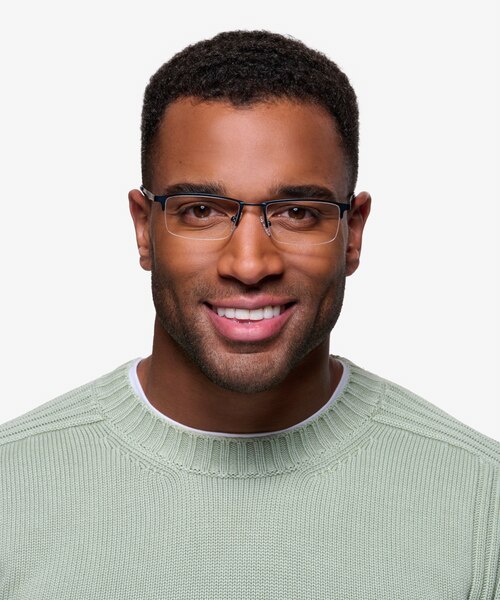 Furox Bleu marine MétalMontures de lunettes de vue pour Hommes d'EyeBuyDirect
