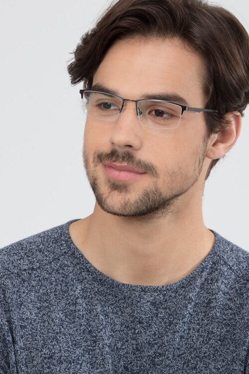 Furox Gunmetal MetalEyeglass Frames for Men from EyeBuyDirect