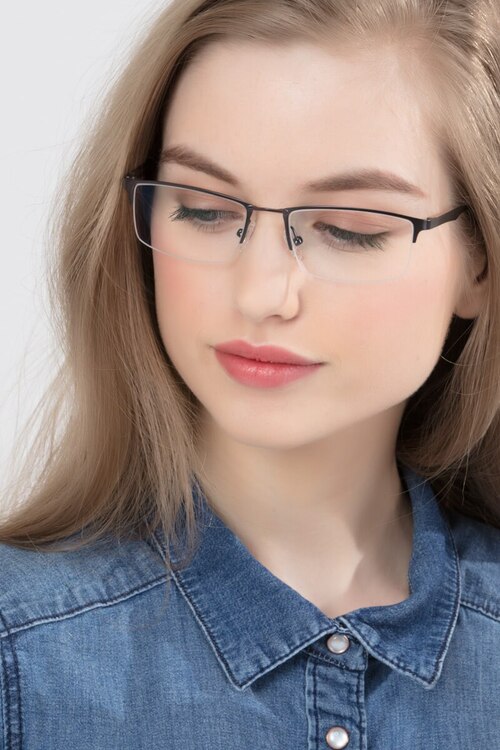 Furox Gunmetal MetalEyeglass Frames for Women from EyeBuyDirect