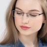 Furox Gunmetal MetalEyeglass Frames for Women from EyeBuyDirect