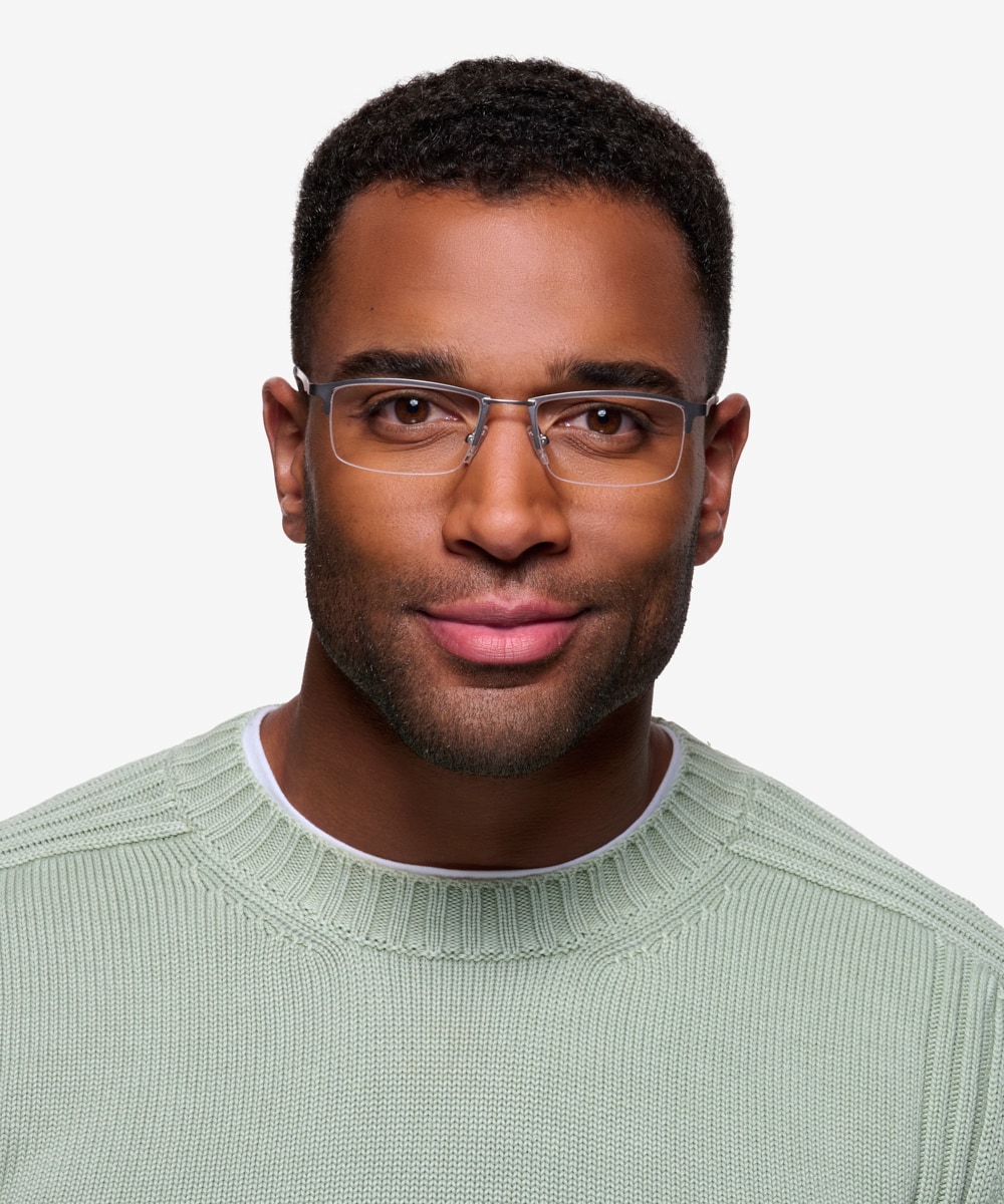 Mens semi rimless glasses on sale