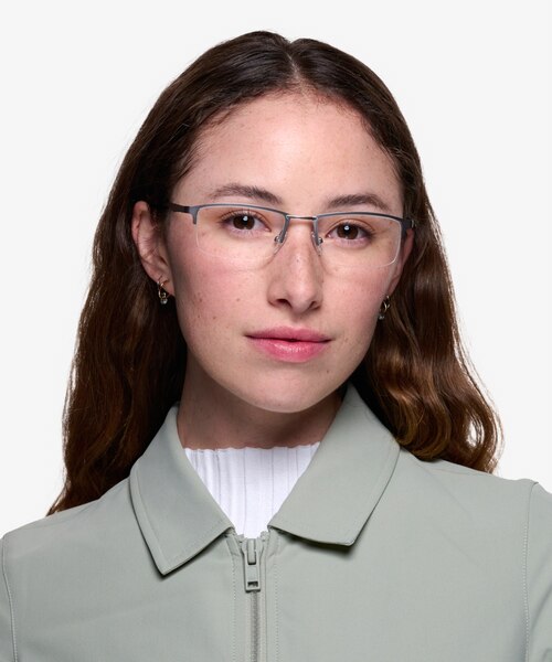Furox Silver MetalEyeglass Frames for Women from EyeBuyDirect