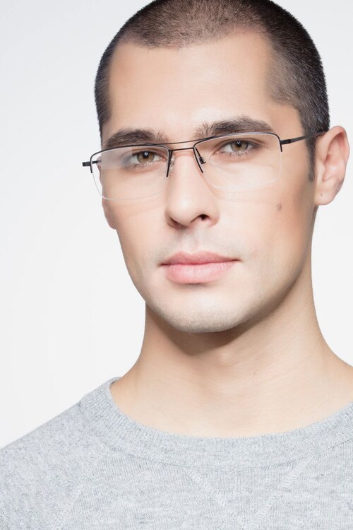 Creel Black MetalEyeglass Frames for Men from EyeBuyDirect