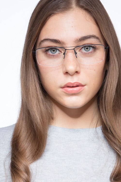 Creel Navy MetalEyeglass Frames for Women from EyeBuyDirect