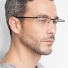 Chute Noir MétalMontures de lunettes de vue pour Hommes d'EyeBuyDirect