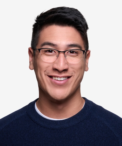 Lille Black MetalEyeglass Frames for Men from EyeBuyDirect