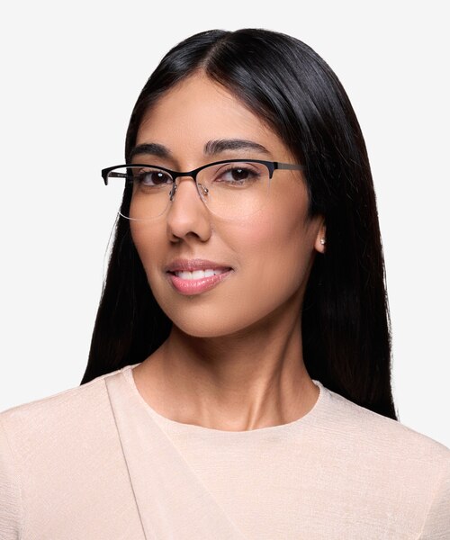 Lille Noir MétalMontures de lunettes de vue pour Femmes d'EyeBuyDirect