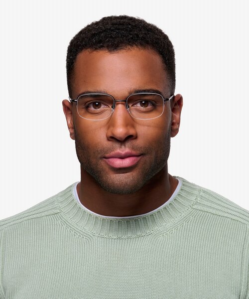 Munroe Black MetalEyeglass Frames for Men from EyeBuyDirect