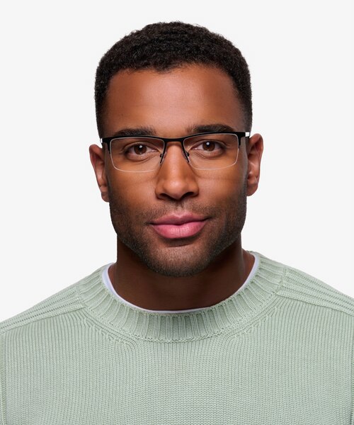 Variable Black MetalEyeglass Frames for Men from EyeBuyDirect