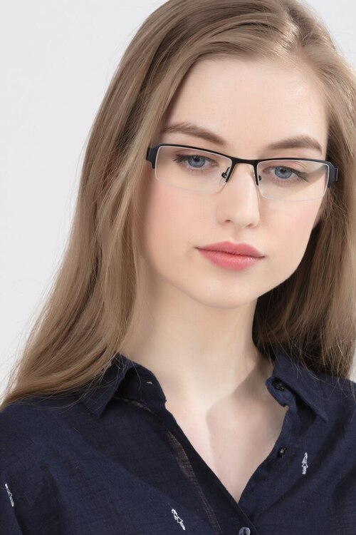 Vela Noir MétalMontures de lunettes de vue pour Femmes d'EyeBuyDirect
