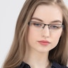 Vela Noir MétalMontures de lunettes de vue pour Femmes d'EyeBuyDirect