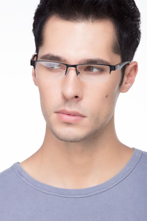 Macon Noir MétalMontures de lunettes de vue pour Hommes d'EyeBuyDirect