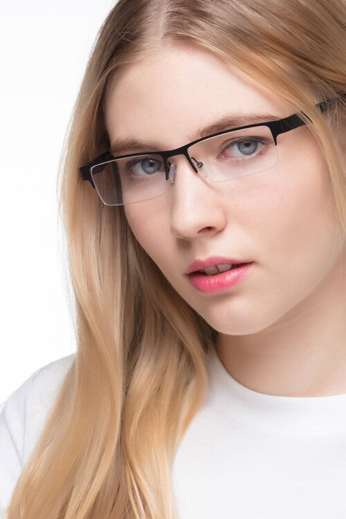 Macon Noir MétalMontures de lunettes de vue pour Femmes d'EyeBuyDirect