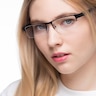 Macon Noir MétalMontures de lunettes de vue pour Femmes d'EyeBuyDirect