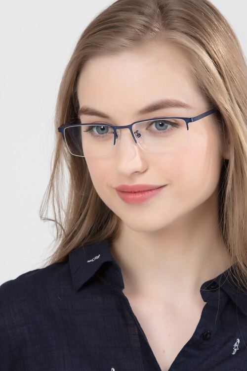 Vienna Navy MetalEyeglass Frames for Women from EyeBuyDirect