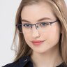 Vienna Navy MetalEyeglass Frames for Women from EyeBuyDirect