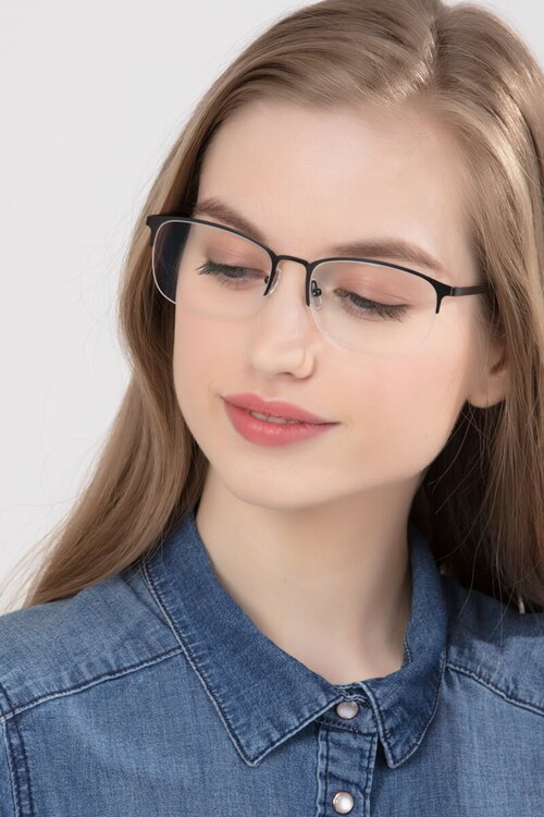 Paradox Noir MétalMontures de lunettes de vue pour Femmes d'EyeBuyDirect