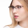 Logic Matte Black MetalEyeglass Frames for Women from EyeBuyDirect