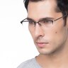 Logic Matte Gray MetalEyeglass Frames for Men from EyeBuyDirect