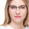 Logic Matte Gray MetalEyeglass Frames for Women from EyeBuyDirect