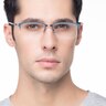Logic Matte Blue MetalEyeglass Frames for Men from EyeBuyDirect