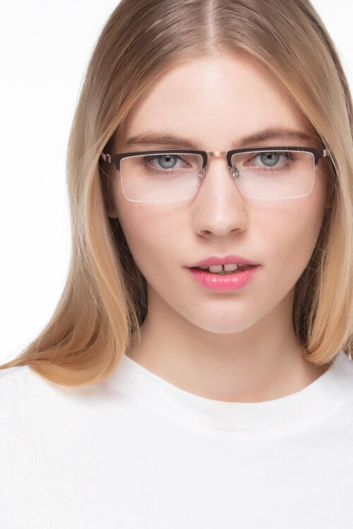 Vector Brun MétalMontures de lunettes de vue pour Femmes d'EyeBuyDirect