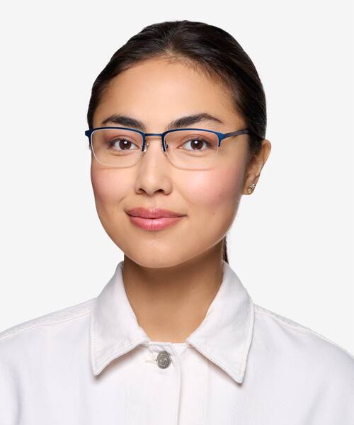 Matte Navy Argil -  Metal Eyeglasses
