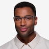 Bezel Dark Charcoal MetalEyeglass Frames for Men from EyeBuyDirect