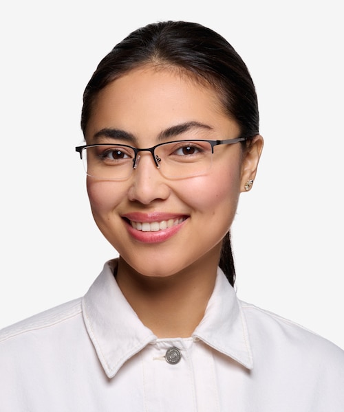 Bezel Dark Charcoal MetalEyeglass Frames for Women from EyeBuyDirect