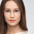 Kalpana Golden MetalEyeglass Frames for Women from EyeBuyDirect