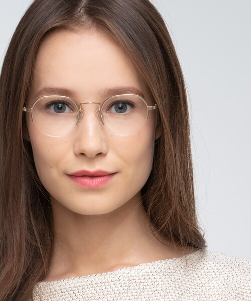 Kalpana Golden MetalEyeglass Frames for Women from EyeBuyDirect