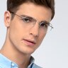 Kalpana Silver MetalEyeglass Frames for Men from EyeBuyDirect