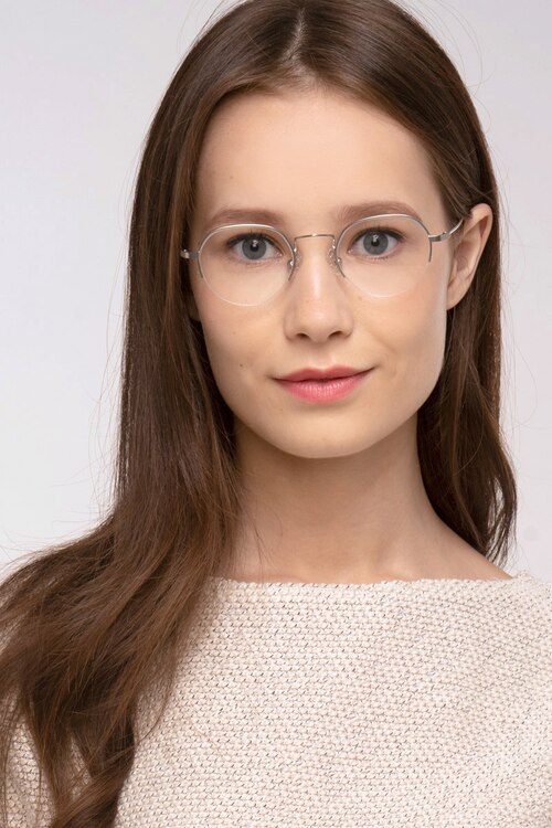 Kalpana Silver MetalEyeglass Frames for Women from EyeBuyDirect