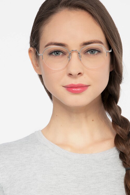 Noblesse Silver MetalEyeglass Frames for Women from EyeBuyDirect