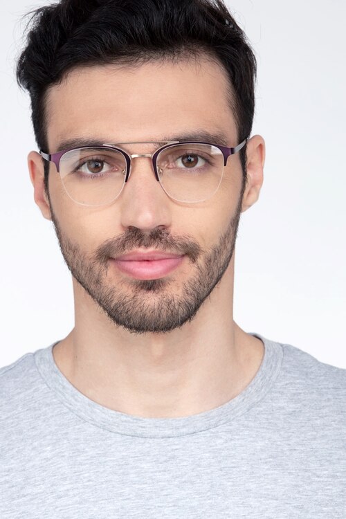 Society Purple MetalEyeglass Frames for Men from EyeBuyDirect