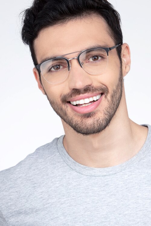 Society Black MetalEyeglass Frames for Men from EyeBuyDirect