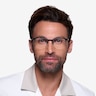 Fathom Blue Black MetalEyeglass Frames for Men from EyeBuyDirect