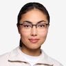 Fathom Blue Black MetalEyeglass Frames for Women from EyeBuyDirect