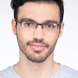Fathom Gunmetal Black MetalEyeglass Frames for Men from EyeBuyDirect