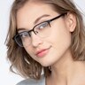 Fathom Gunmetal Black MetalEyeglass Frames for Women from EyeBuyDirect