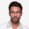 Osmosis Noir MétalMontures de lunettes de vue pour Hommes d'EyeBuyDirect