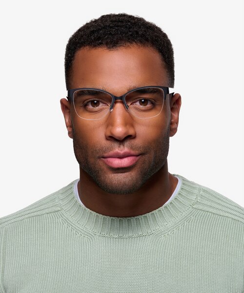 Feline Black Acetate-metalEyeglass Frames for Men from EyeBuyDirect