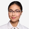 Feline Purple Acetate-metalEyeglass Frames for Women from EyeBuyDirect